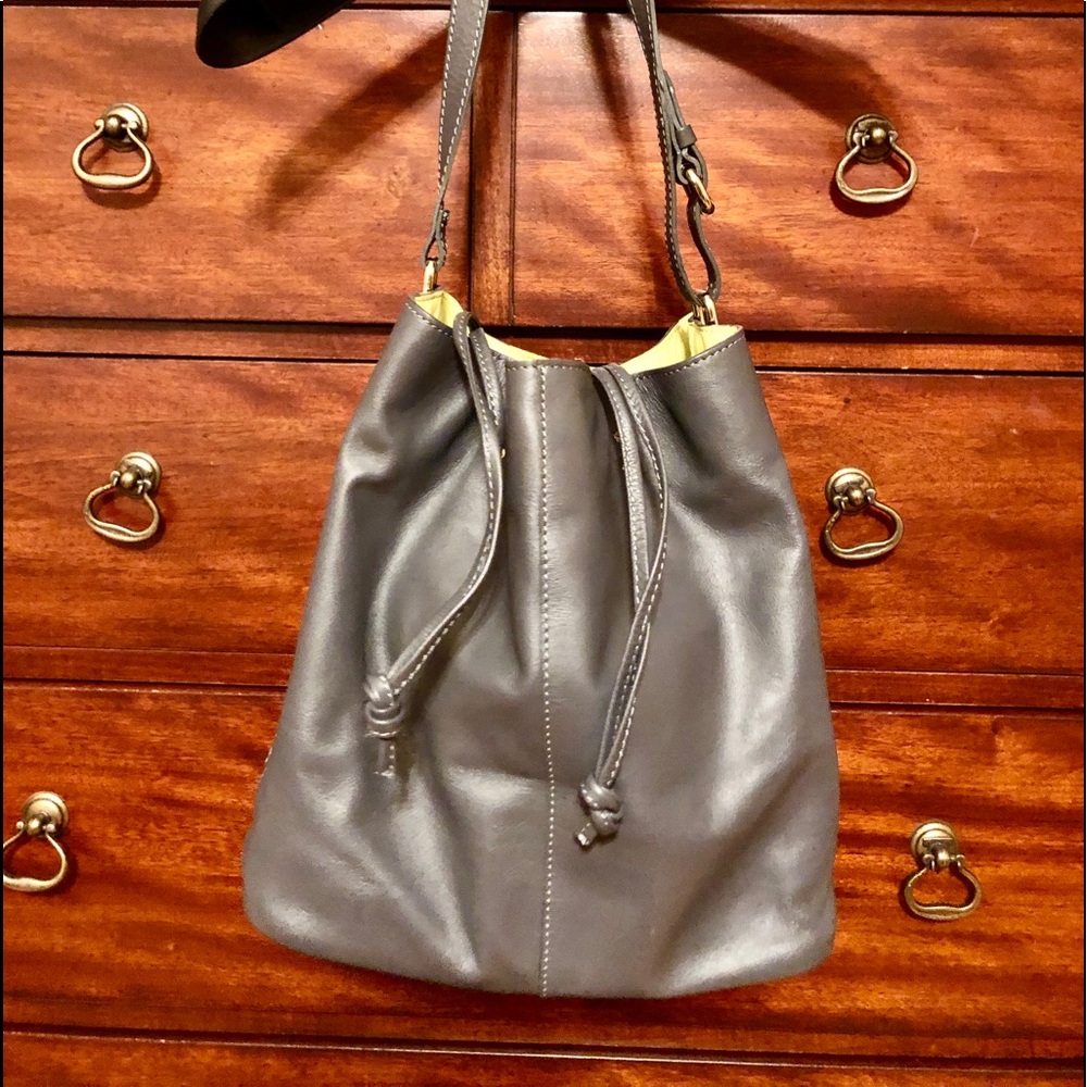 Topshop leather bucket bag
